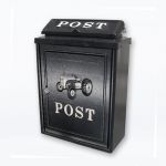 Littlemead Aluminium Mail Box with Grey Tractor Motif